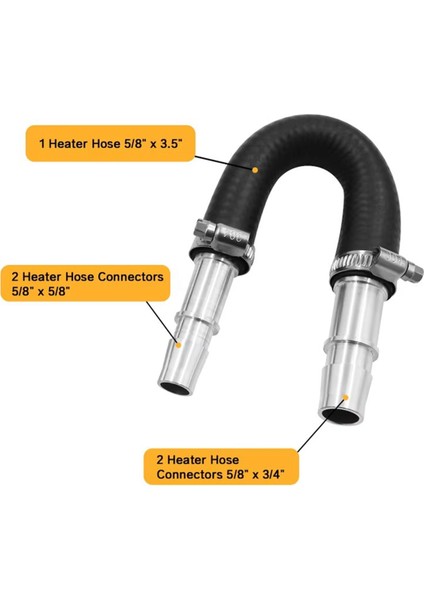 626-001 En Yaygın Isıtıcı Hortumları Için 5/8 Inç 3/4 Inç Hortumlu Geliştirilmiş Alüminyum Motor Isıtıcı Çekirdek Baypas Kiti (Yurt Dışından) fiyatları