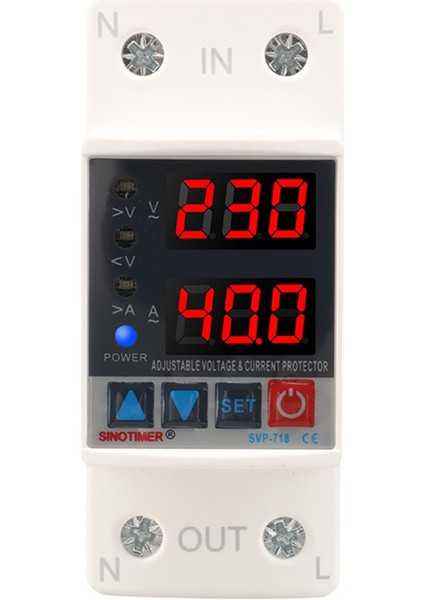 Sınotımer 40A Ayarlanabilir Gerilim Rölesi Aşırı ve Düşük Gerilim Koruyucusu Aşırı Akım Sınırlayıcı Aşırı Gerilim Kurtarma Koruma Cihazı (Yurt Dışından) fırsatları