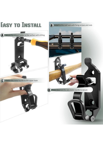 Tavan Rafı Için 6 Adet Kürek Montajı, Metal Kauçuk Kelepçe Montaj Braketleri, Dayanıklı Balta Tutucu Kelepçe Montaj Kiti (Siyah) (Yurt Dışından) indirimleri