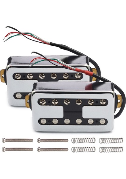 Çoğu Gitar Için 2 Adet Elektrik Gitar Humbucker Ft Stil Gitar Sapı ve Köprü Bobini Bölücü Manyetikler (Yurt Dışından)