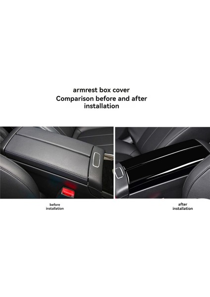 Mercedes Benz Cla/glb Cla/a/b/eqa/eqb-Serisi 2020-2024 A Için Araç Orta Konsol Kol Dayama Kutusu Paneli Sticker Kaplama Kapağı (Yurt Dışından)