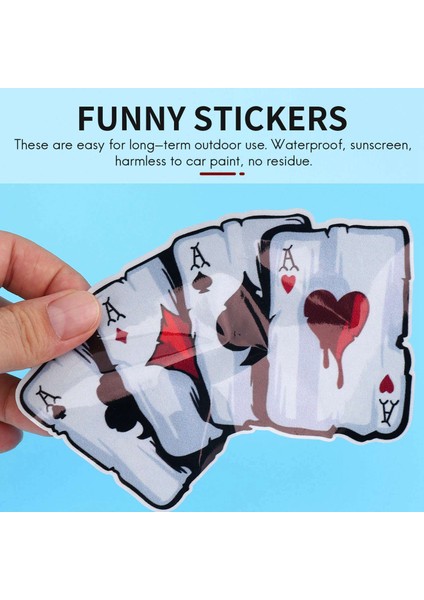 Araba Çıkartmaları, Komik Poker Desen Kamyon Araç Gövde Penceresi Yansıtıcı Etiket Çıkartmaları Dekorasyon (Yurt Dışından) fırsatları