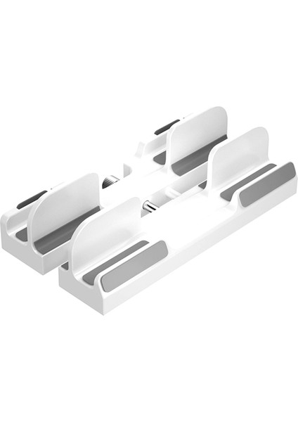 Ayarlanabilir Dikey Dizüstü Bilgisayar Standı Tutucu - 16 Inç Dizüstü Bilgisayarlar Için 3 Yuvalı Dolgulu Stand, Gelişmiş Stabilite Beyaz (Yurt Dışından)