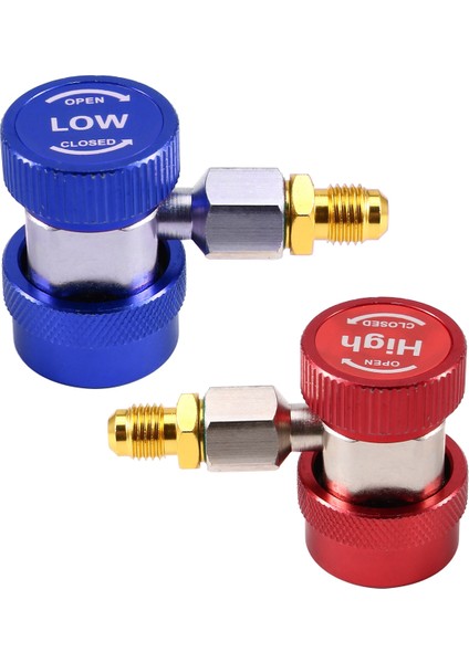 R134A Araba Klima Florür Dönüştürücü Hızlı Bağlantı Elemanı Bağlayıcı Adaptörü Ayarlanabilir Oto Tamir Aletleri Mavi ve Kırmızı (Yurt Dışından) indirimleri