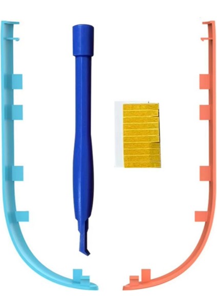 Nintendo Switch 2 Joy-Con Için Dekoratif Şeritler Sol ve Sağ Kontrolcüler Için Değiştirilebilir Yan Plakalar Sol Mavi Sağ Kırmızı (Yurt Dışından)