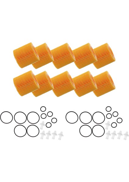 10 Adet Araba Motor Yağı Filtreleri Toyota C-Hr 2018 2019 2.0l Pontiac Vibe 2009-2010 Corolla Prius 1.8l Filtreler 04152YZZA6 (Yurt Dışından)