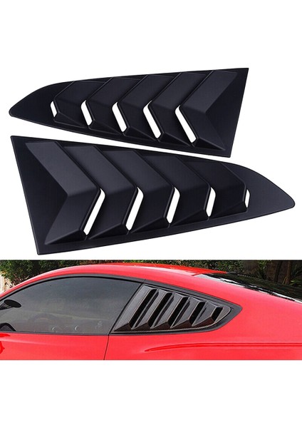 Mat Siyah Arka Yan Havalandırma Çeyrek Pencere Panjur Panjur Kapağı Trim 2015-2022 Ford Mustang Için (Yurt Dışından) fiyatları
