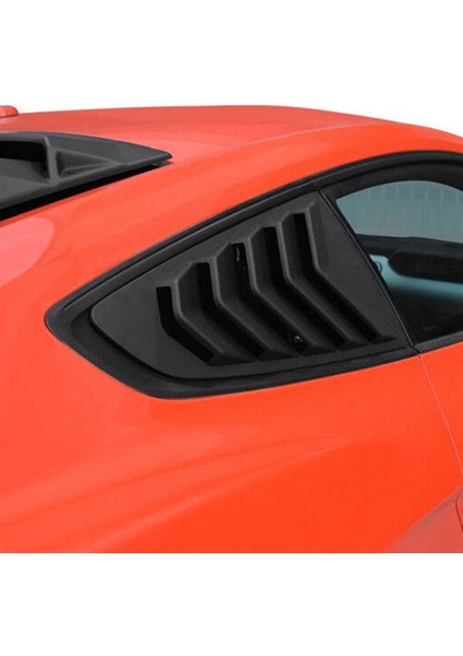 Mat Siyah Arka Yan Havalandırma Çeyrek Pencere Panjur Panjur Kapağı Trim 2015-2022 Ford Mustang Için (Yurt Dışından) indirimleri