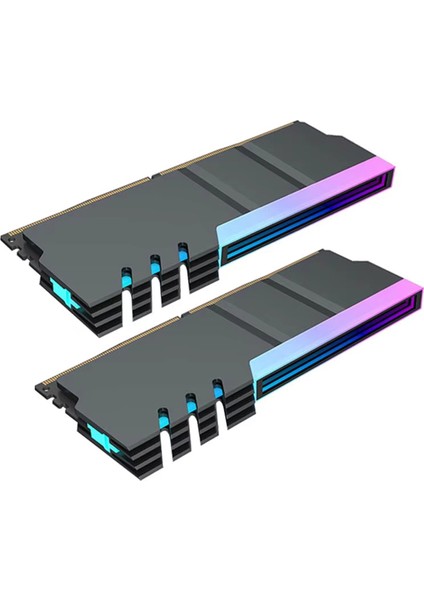 Bilgisayar Ddr4 Ddr5 5V Argb Senkronizasyon Bellek Modülü Radyatör Pc Rgb Renkli Ram Soğutucu Soğutucu Soğutma Shim Zırh Siyah (Yurt Dışından)