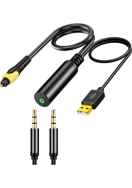 3,5 mm - Spdıf Ses Dönüştürücü, Analog - Dijital Ses Adaptörü, 3,5 mm Aux - Optik Kablo, Tv Oyun Konsolu ve Dizüstü Bilgisayar Için (Yurt Dışından)