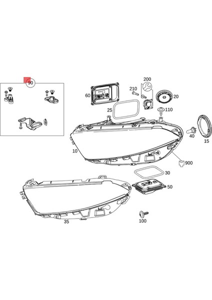 Mercedes Benz A Cla Sınıfı W177 W118 2018-2022 Sabit Pençe Için Sağ Taraf Far Tamir Braketi Montaj Kitleri A1778201801 (Yurt Dışından)