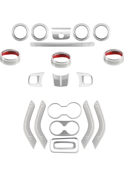 Jeep Wrangler Jk 2007-2017 Iç Döşeme Takımı Gümüş Için 21 Adet Araç Iç Dekorasyon Kılıfı (Yurt Dışından) fiyatları