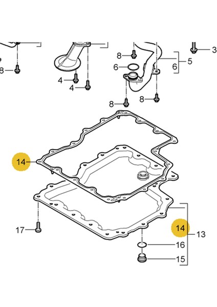 Porsche Panamera 970 2011 Alt Yağ Borusu Contası Alt Yağ Karteri Contası 94610727521 (Yurt Dışından) fiyatları