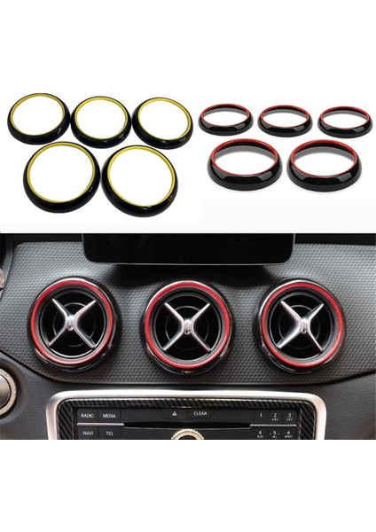 Mercedes Benz Ab Cla Gla Sınıfı W176 W246 2012-2018 Için 5 Adet Klima Havalandırma Çıkış Kapağı Trim Sticker Kırmızı (Yurt Dışından) fiyatları