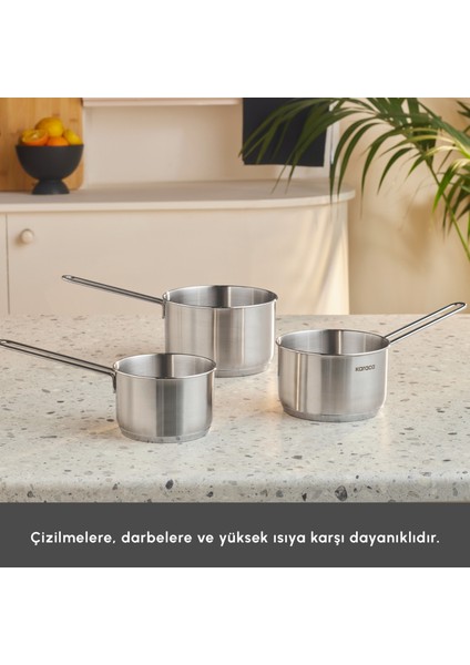 Fiorino Indüksiyon Tabanlı 3 Parça Mini Sütlük Set indirimleri