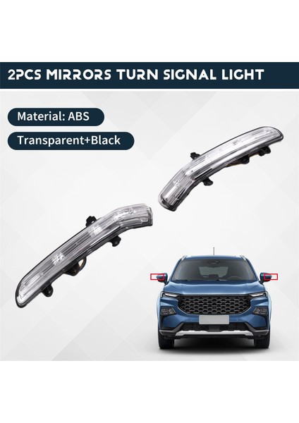 Ford Territory Jiangling Yusheng S330 2019-2023 Dikiz Aynası Işaret Lambası Ön Yan Aynalar Dönüş Sinyal Lambası (Yurt Dışından) fırsatları