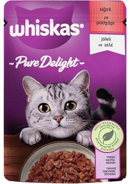 Pouch Pure Delight Jöle İçerisinde Sığır Etli Yetişkin Ke fiyatları