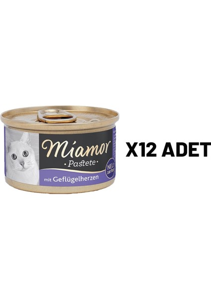 Mıamor Pastete Kedi Yürekli 85 gr x 12 Adet