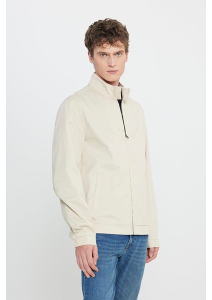 Regular Fit Bej Erkek Ceket LV57205297B48 Bomber Ceket