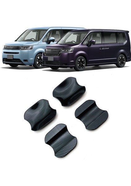 2023 Honda Stepwgn Rp Serisi Araba Kapı Kolu Kase Kapağı Trim Çerçeve Kapı Kolu Dekoratif Çıkartmalar Karbon Fiber (Yurt Dışından) indirimleri