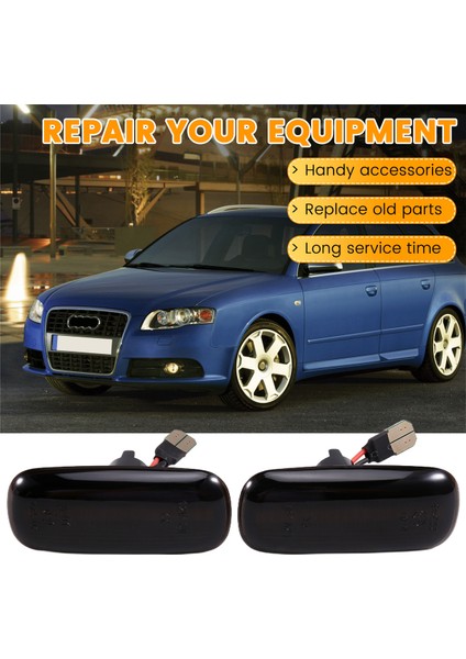 Audi A4 B6 B8 B7 A6 S6 Sıralı Füme LED Yan Işaret Lambası Dönüş Sinyal Lambaları 8E0949127 4E0949128 Için 1 Çift (Yurt Dışından) indirimleri