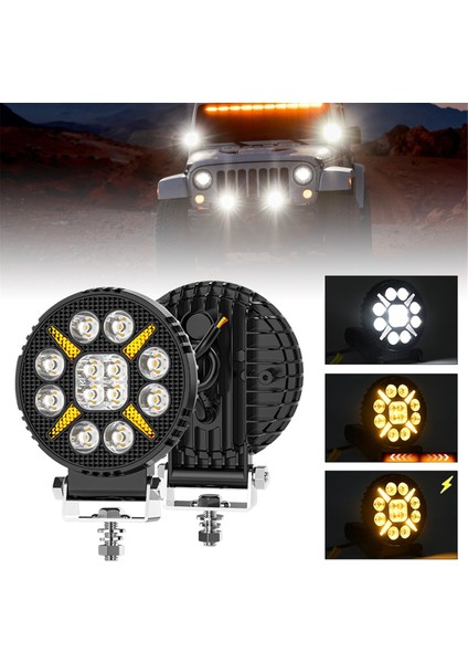 Kamyon, Atv, Utv, Suv, Motosiklet, Araba, Römork, Tekne Için 4 Inçlik Araç LED Çalışma Işıkları Yuvarlak Gündüz Farları (Yurt Dışından) indirimleri