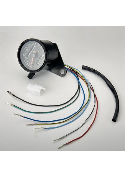 Cafe Racer Retro Motosiklet Modifiye Gösterge LED Göstergesi Mekanik Hız Göstergesi Kilometre Sayacı 220 Km/saat (Yurt Dışından) fırsatları