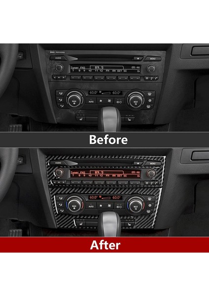 Bmw-3 Serisi E90 E92 E93 2005-2012 Aksesuarları Için Araba CD Kontrol Konsolu Paneli Etiketi Karbon Fiber Çıkartma Kaplaması (Yurt Dışından) fiyatları
