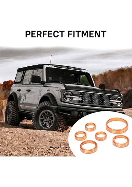 Ford Bronco 21-23 Için 6 Adet Klima Radyo 4WD Far Düğmesi Halkası Klima Kontrol Anahtarı Dekoratif Halka Döşeme (Yurt Dışından) indirimleri