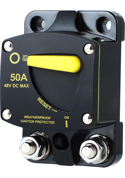 Sigorta Sıfırlama 12-48V Dc Araba Ses Amplifikatörü Sigorta Sıfırlama Su Geçirmez, 50A (Yurt Dışından)