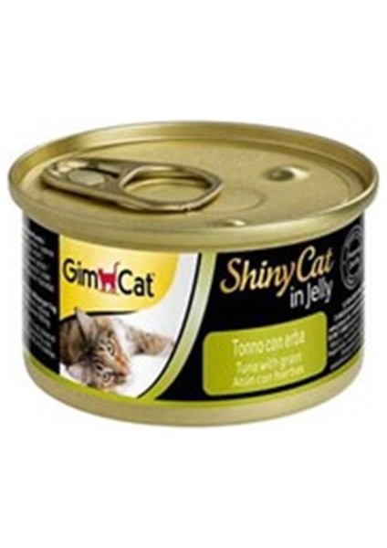 Gimcat Shinycat Ton Balıklı Çimenli Jöleli Kedi Konservesi 70 Gr fiyatları