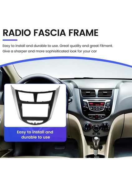 Hyundaı I-25 I25 Accent Solaris Verna 2dın Gösterge Paneli Stereo Arayüzü, 2 Din Için Araç Radyo Fasya Çerçeve Paneli DVD Trim Kiti Yenileme (Yurt Dışından) fırsatları