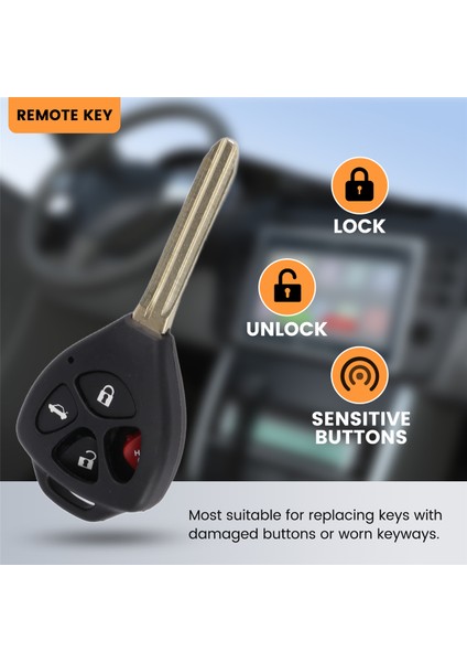 2 x 2007, 2008, 2009, 2010 ve 2011 Toyota Camry Rav4 Için Uzaktan Araba Anahtarlık Kılıfı (Yurt Dışından) fırsatları