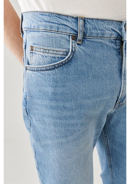 Rider Slim Fit Dar Kesim Normal Bel Esnek Jean Kot Pantolon