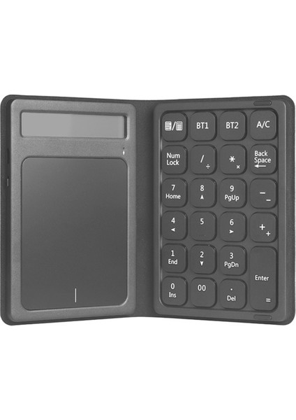 Katlanabilir Bluetooth Sayısal Klavye Dokunmatik Yüzeyli Taşınabilir 3'ü 1 Arada Hesap Makinesi Pc Dizüstü Bilgisayar Için Kablosuz Sayısal Tuş Takımı (Yurt Dışından)
