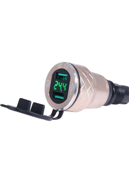 Bmw F800GS F650GS F750GS R1200GS R1250GS Altın Ab Fişi Için Versys Motosiklet Çift USB Şarj Cihazı Dın Hella Soketi (Yurt Dışından)