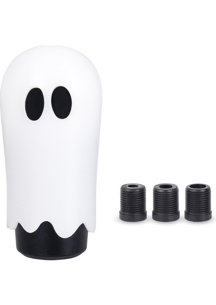 Cadılar Bayramı Tarzı Hayalet Vites Topuzu 3 Adaptörlü M8/10/12 Kişiselleştirilmiş Yaratıcılık Araba Dekorasyonu (Yurt Dışından)