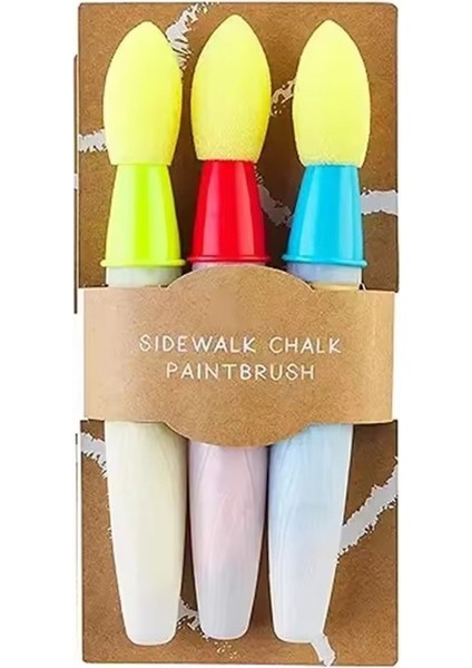 Yıkanabilir Kaldırım Tebeşiri Boya Fırçası Seti Yumuşak Köpük Fırça Başlığı Tebeşir Boya Çubuğu Çocuk Hediyeleri Çocuk Boya Fırçası (Yurt Dışından)