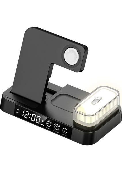 USB Fişli Saat Kablosuz Şarj Cihazı Kablosuz Şarj Cihazı Kablosuz Şarj Telefon Standı Çalar Saat Hızlı Şarj Tabanı (Yurt Dışından)