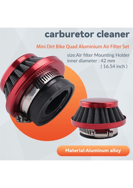 47CC 49CC 2 Zamanlı Süper Cep Bisikleti Yükseltme Kiti Mini Arazi Bisikleti Atv Quad Alüminyum Hava Filtresi Seti Kırmızı Için 44 mm Hava Filtresi (Yurt Dışından) fırsatları