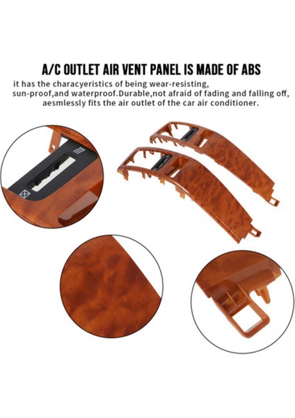 Toyota Land Cruiser Prado 120 GX470 B Için 1 Çift Araç Klima Çıkış Çerçevesi Kapağı (Yurt Dışından) modelleri