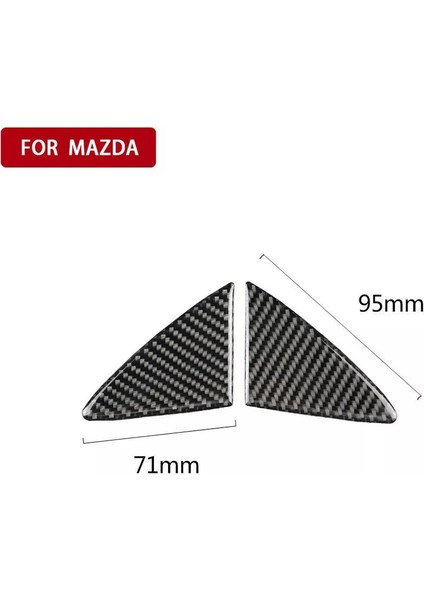Mazda 3 Axela 2014 2015 2016 Için 2 Adet Karbon Fiber Ön Izgara Izgara Kapağı Döşemesi Ön Izgara Döşeme Şeritleri Kapağı (Yurt Dışından) indirimleri