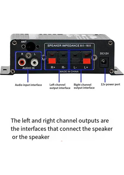 Ldzs 12V Mini Araba Bluetooth Amplifikatörü Hifi Amplifikatör Ev Ses Sistemi Bilgisayar Ses Sistemi 2.0 Kanal (Adaptör Dahil) Abd Fişi (Yurt Dışından) fırsatları