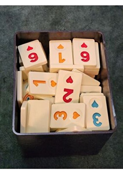 Gold Okey Taşı 106 Parça Parlak Altın Renkli Şık Oyun Takımı Eğlenceli Deneyim fiyatları