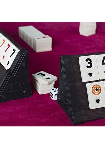 Vip Ahşap Okey Takımı Kalın Melamin Taşlar ve 4 Adet Ahşap Istaka ile Eğlenceli Oyun indirimleri