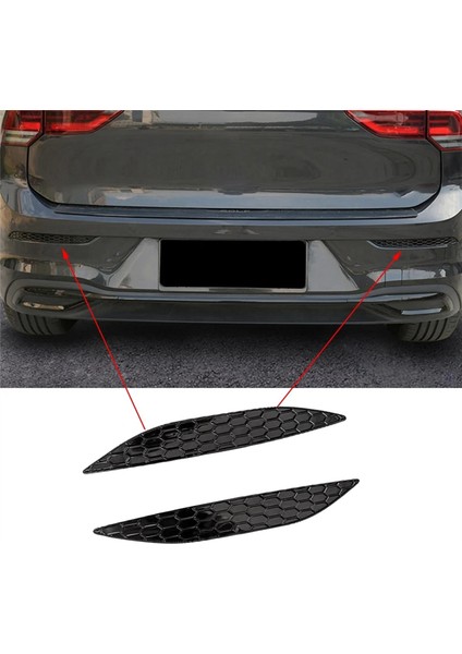 2 Adet Araba Şekillendirici Petek Arka Sis Lambası Kapağı Trim Sticker Vw Golf Mk7 7r/rline 2014-2018 Arka Tampon Şeritleri (Yurt Dışından) fiyatları