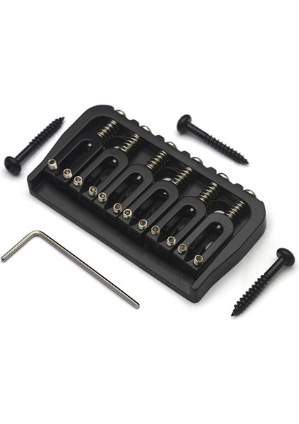 6 Telli Gitar Sabit Köprü 72.8 Sabit Köprü Gövde Bağlantı Parçaları Alaşımlı Çizim Plakası Tel Köprüsü Siyah (Yurt Dışından)