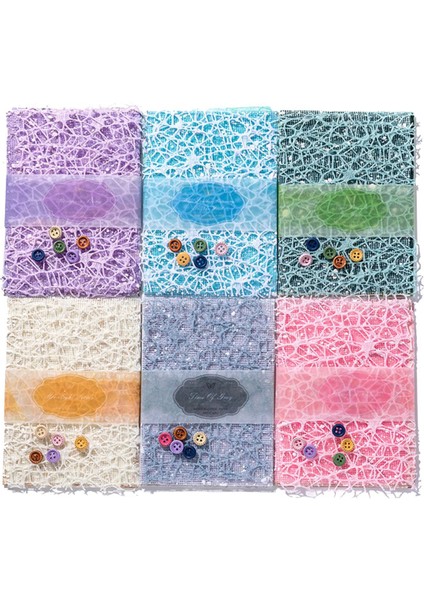 156 Yaprak Dokulu Scrapbook Kağıdı, 6'lı Paket Dekoratif El Sanatları Kağıdı ve File Kumaş Çeşitli Seti 3,9x5,5 Inç (Yurt Dışından)
