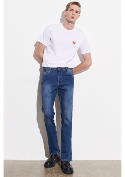 Texas Straight Fit Normal Bel Denim Esnek Jean Kot Pantolon