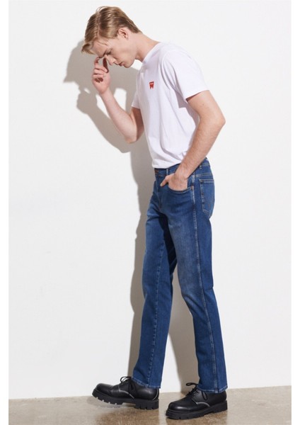 Texas Straight Fit Normal Bel Denim Esnek Jean Kot Pantolon